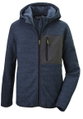 Killtec Knit Fleece Jacket Kow 200 with Hood (warm, Midlayer) blue-grey Kids